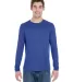 Gildan G474 Adult Tech Long Sleeve T-Shirt in Marbled royal front view