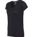 Gildan G47V Ladies Tech V-Neck T-shirt BLACK side view