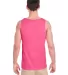 Gildan 5200 Heavy Cotton Tank Top in Safety pink back view