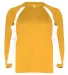 Badger 4154 B-Dry Core Hook Performance T-Shirt Gold/ White front view