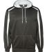 Badger 1467 Fusion Colorblock Poly Fleece Pullover Carbon/ White front view