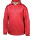 Badger 1483 Pro Heather Quarter Zip Performance Fl Red Heather front view
