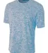 N3296 A4 Men's Space Dye Performance T-Shirt LIGHT BLUE front view