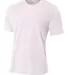 NB3264 A4 Drop Ship Youth Short Sleeve Spun Poly T WHITE front view
