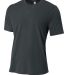 NB3264 A4 Drop Ship Youth Short Sleeve Spun Poly T GRAPHITE front view