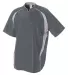 NB4241 A4 Drop Ship Youth 1/4 Zip Batting Jacket GRAPHITE front view