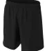 NB5343 A4 Drop Ship Youth Woven Soccer Shorts BLACK front view