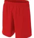 NB5343 A4 Drop Ship Youth Woven Soccer Shorts SCARLET front view