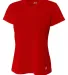 NW3254 A4 Drop Ship Ladies' Short Sleeve V-Neck Bi SCARLET front view