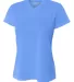NW3254 A4 Drop Ship Ladies' Short Sleeve V-Neck Bi ELECTRIC BLUE front view