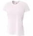 NW3264 A4 Drop Ship Ladies' Short Sleeve Spun Poly WHITE front view