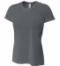 NW3264 A4 Drop Ship Ladies' Short Sleeve Spun Poly GRAPHITE front view