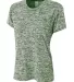 NW3296 A4 Ladies' Space Dye Tech T-Shirt FOREST front view