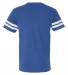 LAT 6937 Adult Fine Jersey Football Tee VN ROYAL/ BD WHT back view