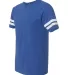 LAT 6937 Adult Fine Jersey Football Tee VN ROYAL/ BD WHT side view