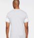 LAT 6937 Adult Fine Jersey Football Tee in Vintage heather/blended white back view