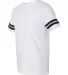 LAT 6937 Adult Fine Jersey Football Tee WHITE/ BLACK side view