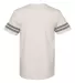 LAT 6937 Adult Fine Jersey Football Tee NAT HTH/ GRAN HT back view