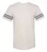 LAT 6937 Adult Fine Jersey Football Tee NAT HTH/ GRAN HT front view