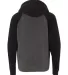 Independent Trading Co. PRM15YSB Youth Raglan Hood Carbon/ Black back view