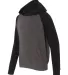 Independent Trading Co. PRM15YSB Youth Raglan Hood Carbon/ Black side view