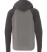 Independent Trading Co. PRM15YSB Youth Raglan Hood Nickel/ Carbon back view