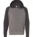 Independent Trading Co. PRM15YSB Youth Raglan Hood Nickel/ Carbon front view