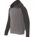 Independent Trading Co. PRM15YSB Youth Raglan Hood Nickel/ Carbon side view