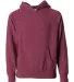 Independent Trading Co. PRM15YSB Youth Raglan Hood Crimson front view
