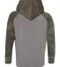Independent Trading Co. PRM10TSB Toddler Hoodie Nickel Heather/ Forest Camo back view
