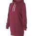 Independent Trading Co. PRM65DRS Women's Hoodie Dr Maroon side view
