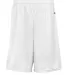Badger 4107 B-Dry Core Shorts White front view