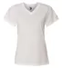4162 Badger Badger - Ladies' B-Dry Core V-Neck Tee White front view