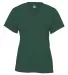 4162 Badger Badger - Ladies' B-Dry Core V-Neck Tee Forest front view