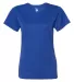 4162 Badger Badger - Ladies' B-Dry Core V-Neck Tee Royal front view