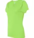 4162 Badger Badger - Ladies' B-Dry Core V-Neck Tee Lime side view