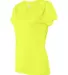 4162 Badger Badger - Ladies' B-Dry Core V-Neck Tee Safety Yellow side view