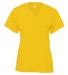 4162 Badger Badger - Ladies' B-Dry Core V-Neck Tee Gold front view