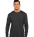 6071 Next Level Men's Triblend Long-Sleeve Crew Te in Vintage black front view