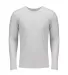 6071 Next Level Men's Triblend Long-Sleeve Crew Te in Heather white front view