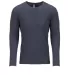 6071 Next Level Men's Triblend Long-Sleeve Crew Te in Vintage navy front view