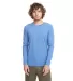 6071 Next Level Men's Triblend Long-Sleeve Crew Te in Vintage royal front view