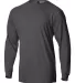 Tultex 0291TC Unisex Long Sleeve Tee Heather Charcoal front view