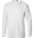 Tultex 0291TC Unisex Long Sleeve Tee White front view