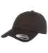 6245CM Yupoong Dad Hat Unstructured 6 Panel in Black front view