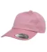6245CM Yupoong Dad Hat Unstructured 6 Panel in Pink front view