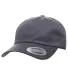 6245CM Yupoong Dad Hat Unstructured 6 Panel in Dark grey front view