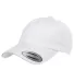 6245CM Yupoong Dad Hat Unstructured 6 Panel in White front view