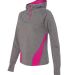 Augusta Sportswear 4812 Women's Freedom Performanc in Graphite heather/ power pink side view