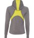 Augusta Sportswear 4812 Women's Freedom Performanc in Graphite heather/ power yellow back view
